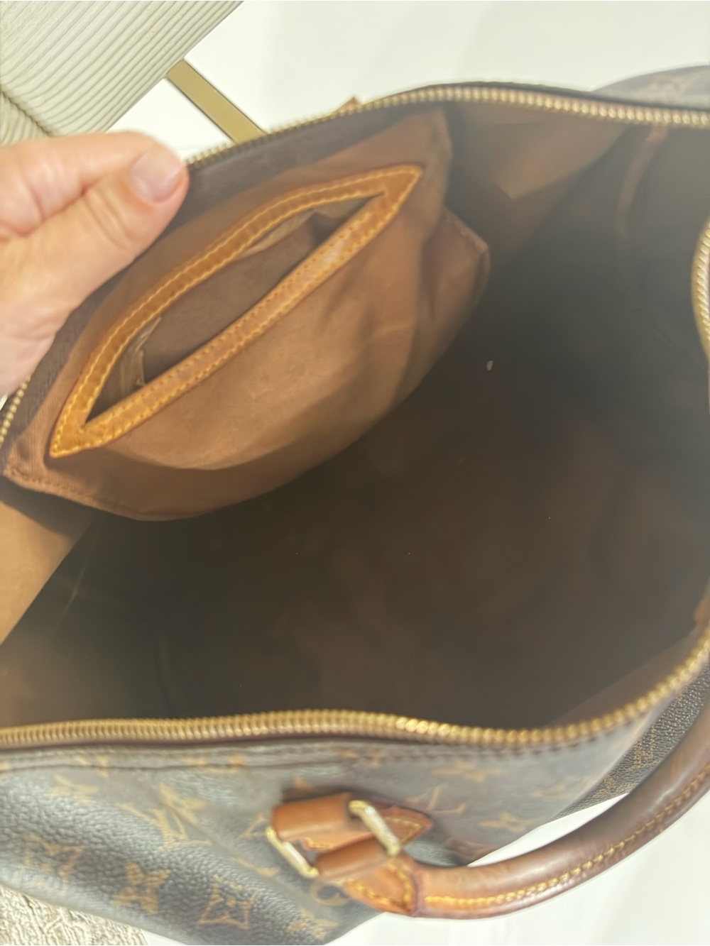 Vintage Louis Vuitton Speedy Brown Monogram Top-Handle Satchel - Picture 5 of 5